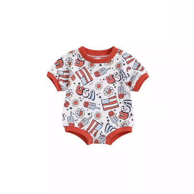 baby's Fashion Simple Independence Day Romper