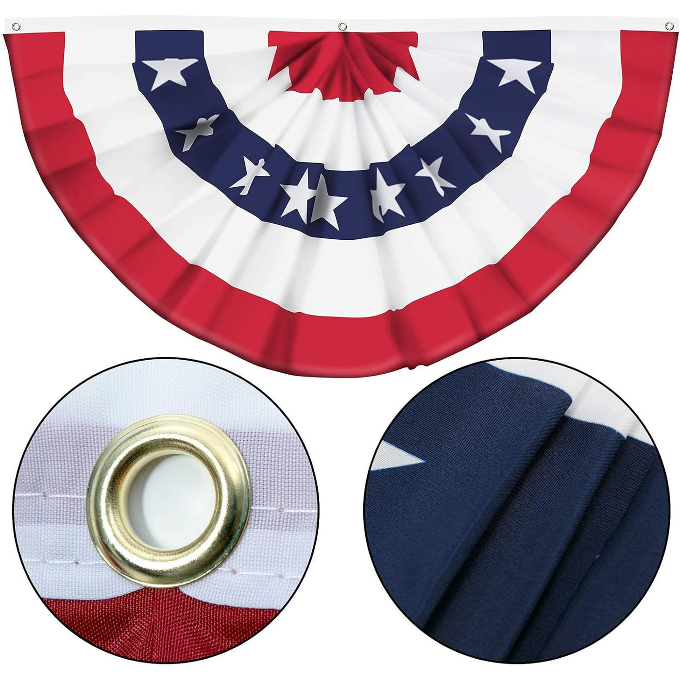 American Independence Day Decorations Pleated Semicircle Flag Outdoor Courtyard Layout Fan