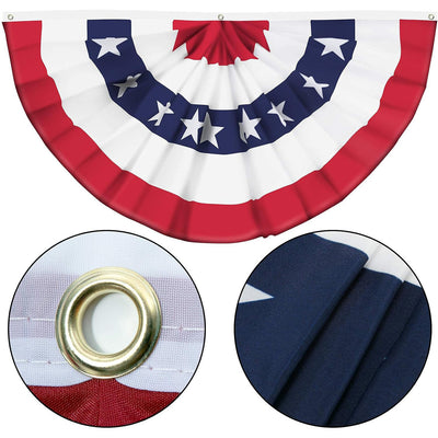 American Independence Day Decorations Pleated Semicircle Flag Outdoor Courtyard Layout Fan