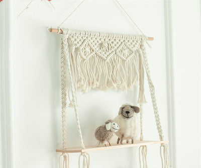 Bedroom Tapestry Photography Living Room Pure Cotton Three-dimensional Geometric Wall Hanging Plant Stand