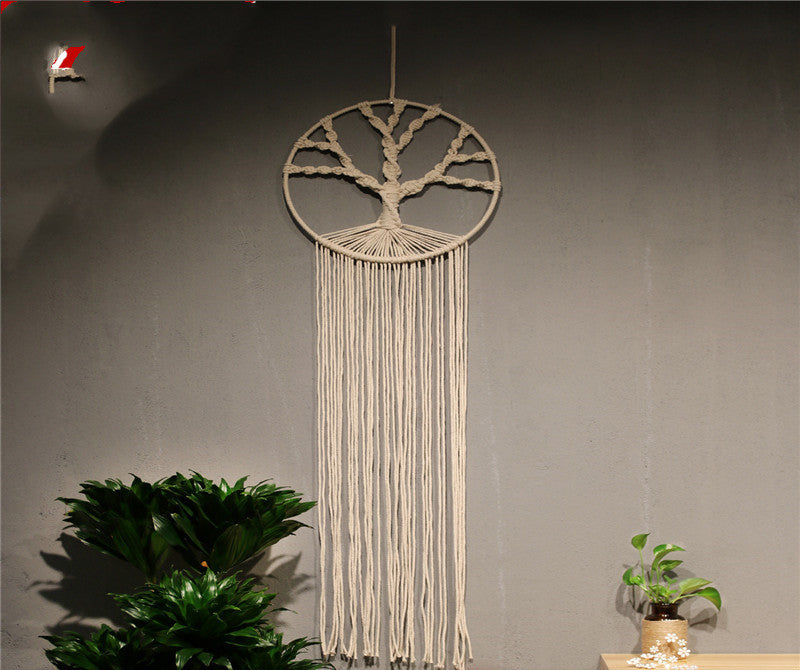 Bedroom Tapestry Photography Living Room Pure Cotton Three-dimensional Geometric Wall Hanging Plant Stand