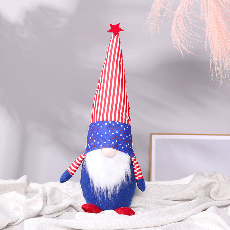 American Independence Day Large Flag Faceless Old Man Doll Decoration Decoration