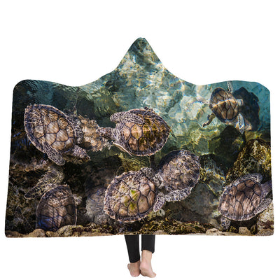 New Hooded Blanket Poncho Thicker Blanket Hooded Blanket Home