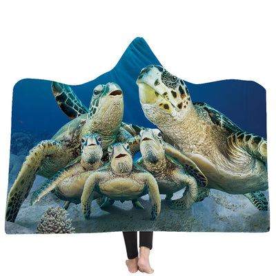 New Hooded Blanket Poncho Thicker Blanket Hooded Blanket Home