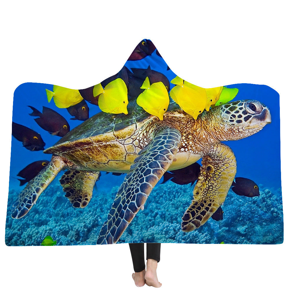 New Hooded Blanket Poncho Thicker Blanket Hooded Blanket Home