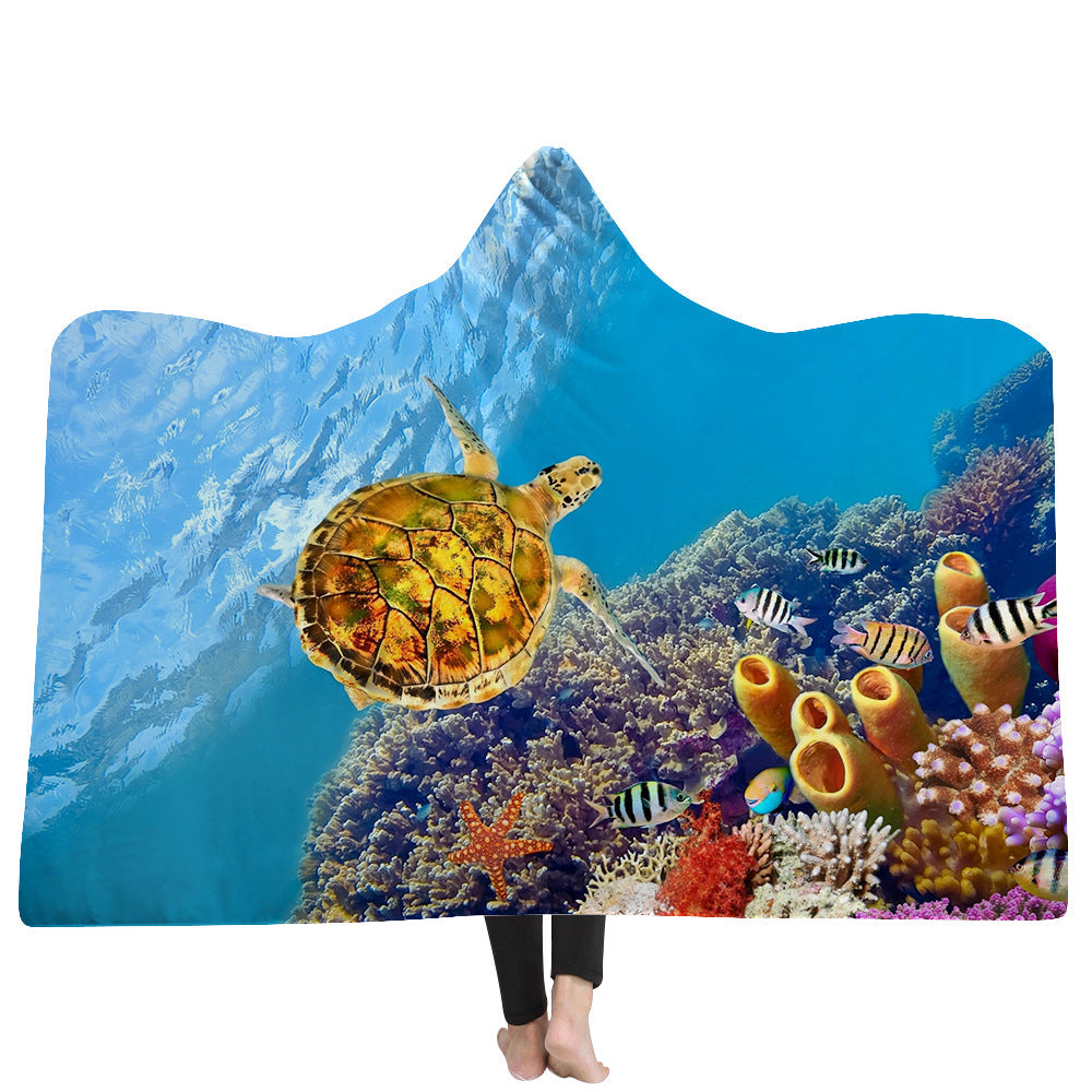 New Hooded Blanket Poncho Thicker Blanket Hooded Blanket Home