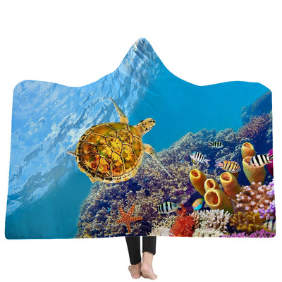 New Hooded Blanket Poncho Thicker Blanket Hooded Blanket Home