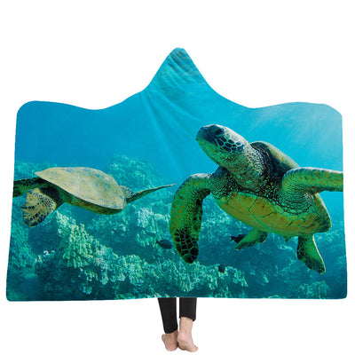 New Hooded Blanket Poncho Thicker Blanket Hooded Blanket Home