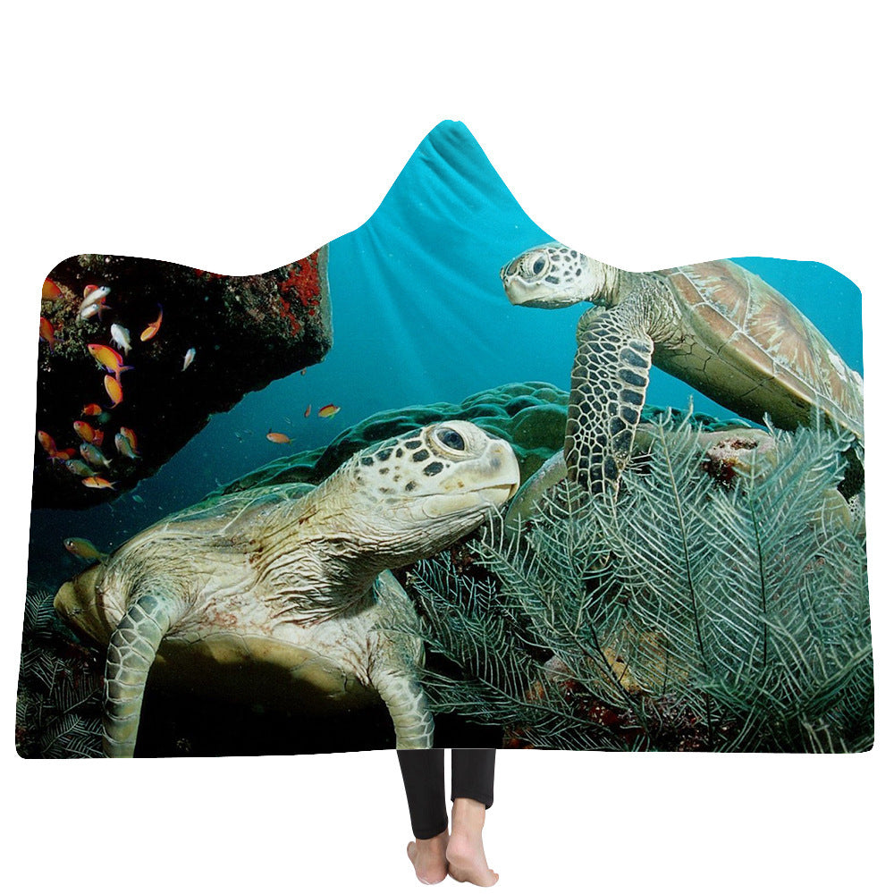 New Hooded Blanket Poncho Thicker Blanket Hooded Blanket Home