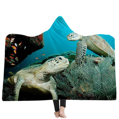 New Hooded Blanket Poncho Thicker Blanket Hooded Blanket Home