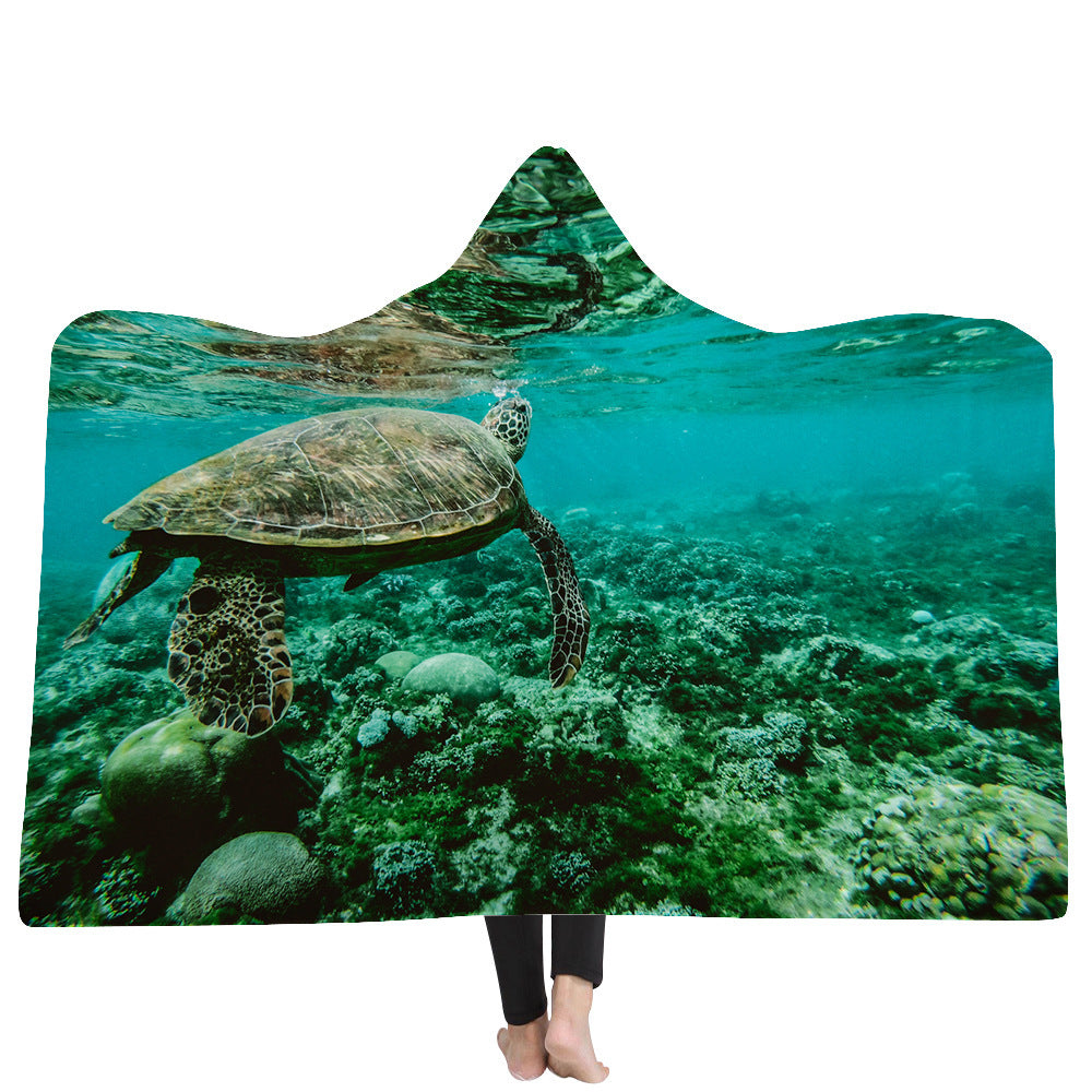New Hooded Blanket Poncho Thicker Blanket Hooded Blanket Home