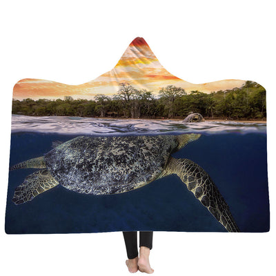 New Hooded Blanket Poncho Thicker Blanket Hooded Blanket Home