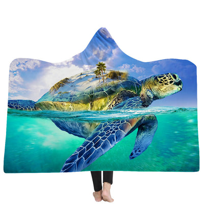 New Hooded Blanket Poncho Thicker Blanket Hooded Blanket Home
