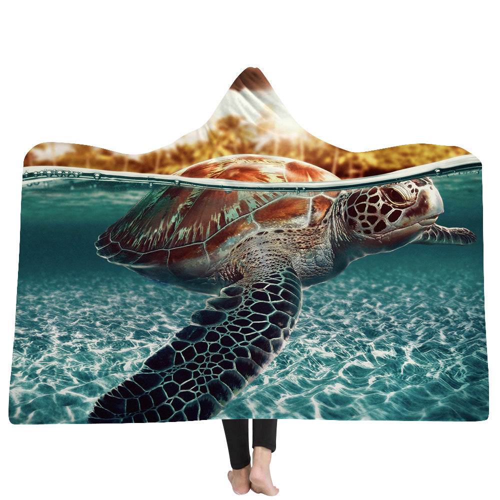 New Hooded Blanket Poncho Thicker Blanket Hooded Blanket Home