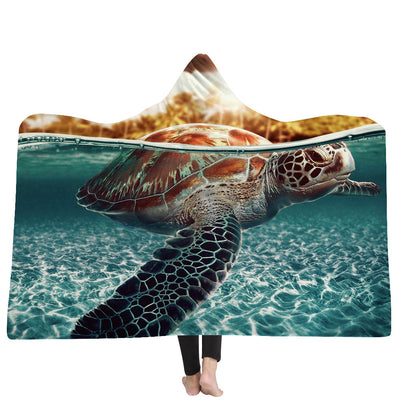 New Hooded Blanket Poncho Thicker Blanket Hooded Blanket Home