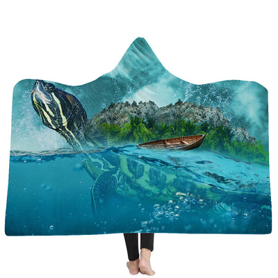 New Hooded Blanket Poncho Thicker Blanket Hooded Blanket Home