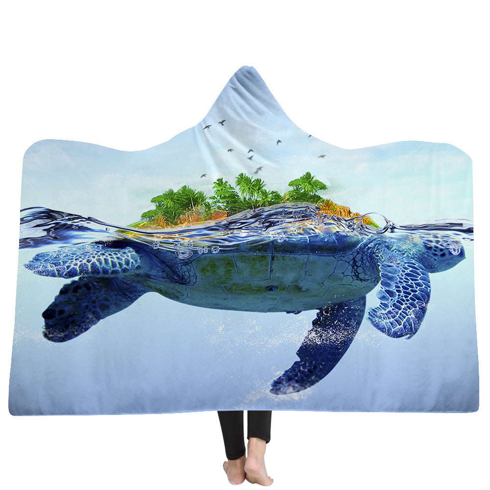 New Hooded Blanket Poncho Thicker Blanket Hooded Blanket Home