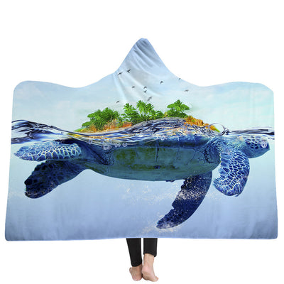 New Hooded Blanket Poncho Thicker Blanket Hooded Blanket Home