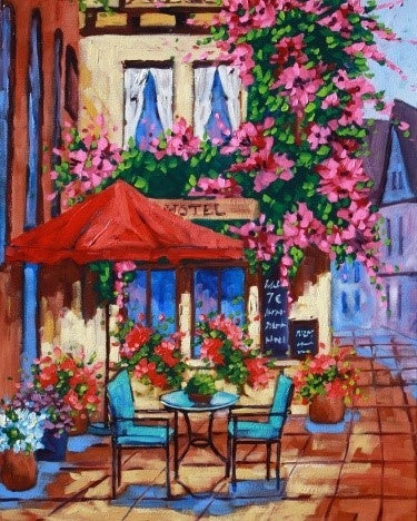 Adult Digital Oil Painting Frame, Picture Frame, Rural Landscape