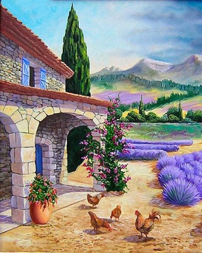Adult Digital Oil Painting Frame, Picture Frame, Rural Landscape