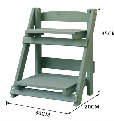Shipping Solid Wood Desktop Flower Stand Office Window Sill Table Mini Storage Rack Combination Potted Plant Stand
