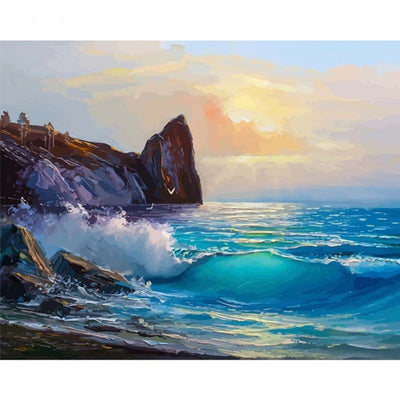Digital Oil Painting Landscape Picture Frame Home Decoration