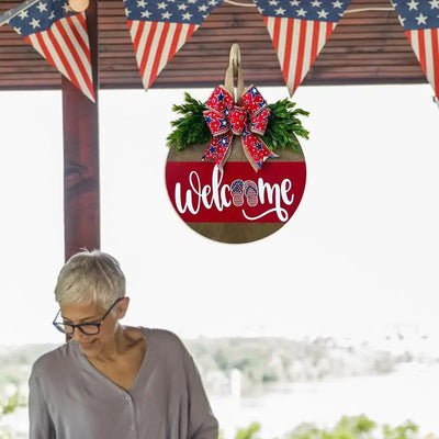 Independence Day Door Hanger Front Door Sign Decorative Tag Hanging Piece Pendant