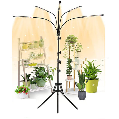 Remote Control Telescopic 5-head Tripod Stand Plant Light