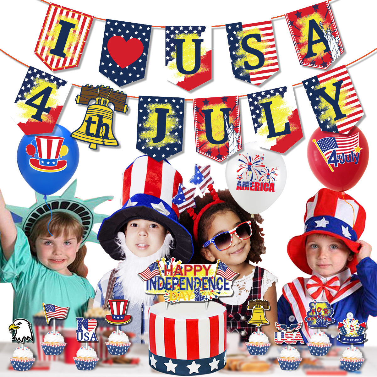 Independence Day Theme Party Decoration Supplies