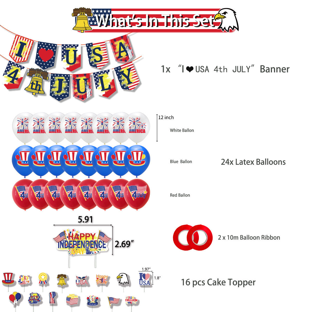 Independence Day Theme Party Decoration Supplies