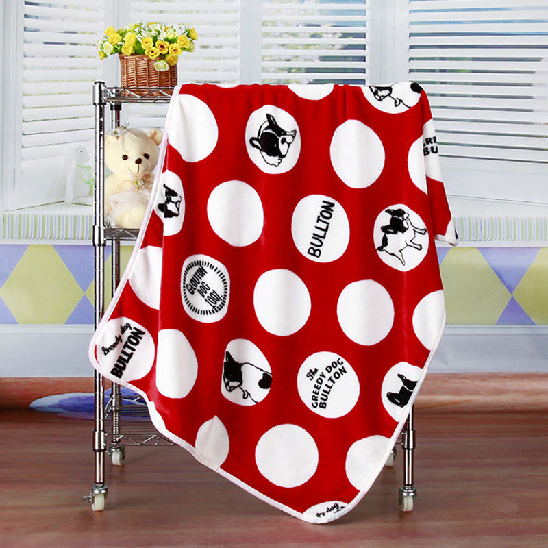 Coral fleece blanket flannel baby blanket cartoon blanket car office knee blanket car inner blanket