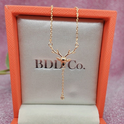 Christmas Birthday Gift Elk Necklace