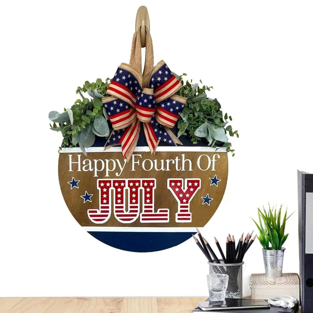 Independence Day Door Hanger Front Door Sign Decorative Tag Hanging Piece Pendant