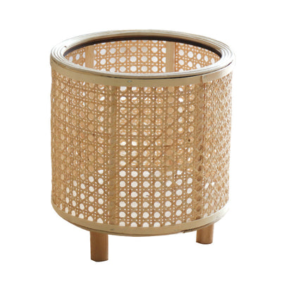 Handmade Woven Flower Pot Bamboo Green Plant Flower Stand Floor Ornaments Decoration