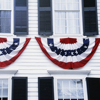 American Independence Day Decorations Pleated Semicircle Flag Outdoor Courtyard Layout Fan