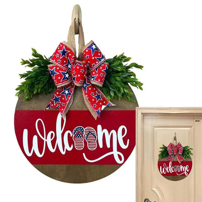 Independence Day Door Hanger Front Door Sign Decorative Tag Hanging Piece Pendant