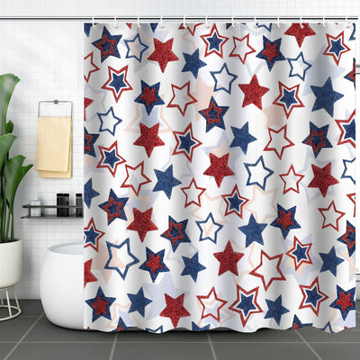 Independence Day Shower Curtain Bathroom Partition Punch-free