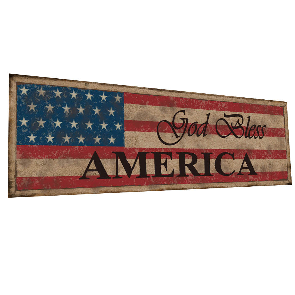 Independence Day English Letter Rectangle Wooden Craftwork