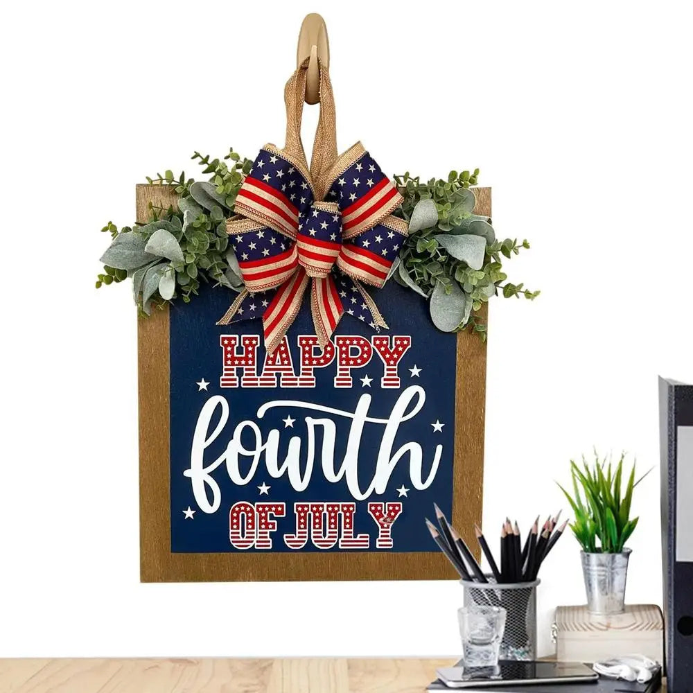 Independence Day Door Hanger Front Door Sign Decorative Tag Hanging Piece Pendant