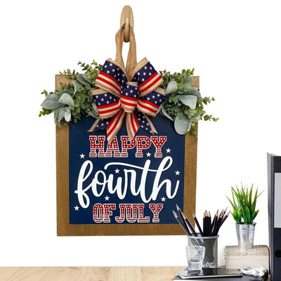 Independence Day Door Hanger Front Door Sign Decorative Tag Hanging Piece Pendant