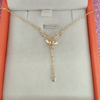 Christmas Birthday Gift Elk Necklace