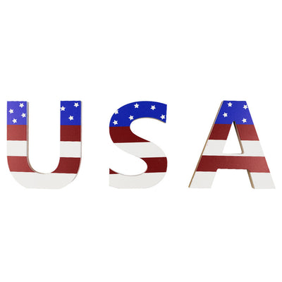 Independence Day English Letter Rectangle Wooden Craftwork