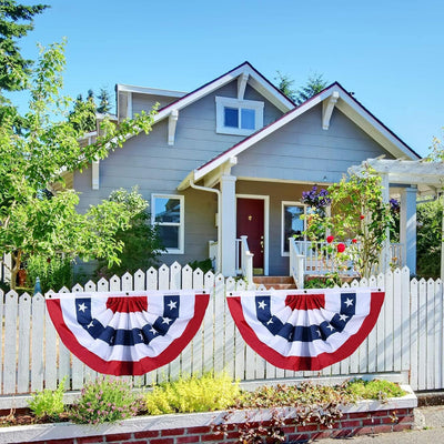 American Independence Day Decorations Pleated Semicircle Flag Outdoor Courtyard Layout Fan