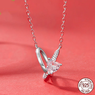 Mother's Day Double Ring Necklace S925 Sterling Silver Snake Bones Chain