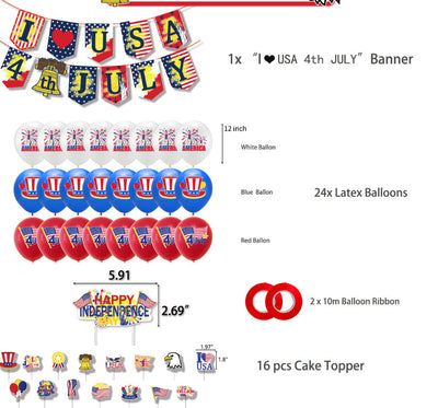 Independence Day Theme Party Decoration Supplies
