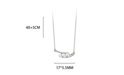 S925 Sterling Silver Pea Pod Pearl Necklace For Women